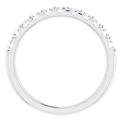 Platinum 1/2 CTW Natural Diamond Anniversary Band