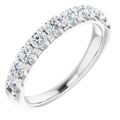 14K White 3/4 CTW Natural Diamond Anniversary Band