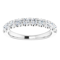 14K White 3/4 CTW Natural Diamond Anniversary Band