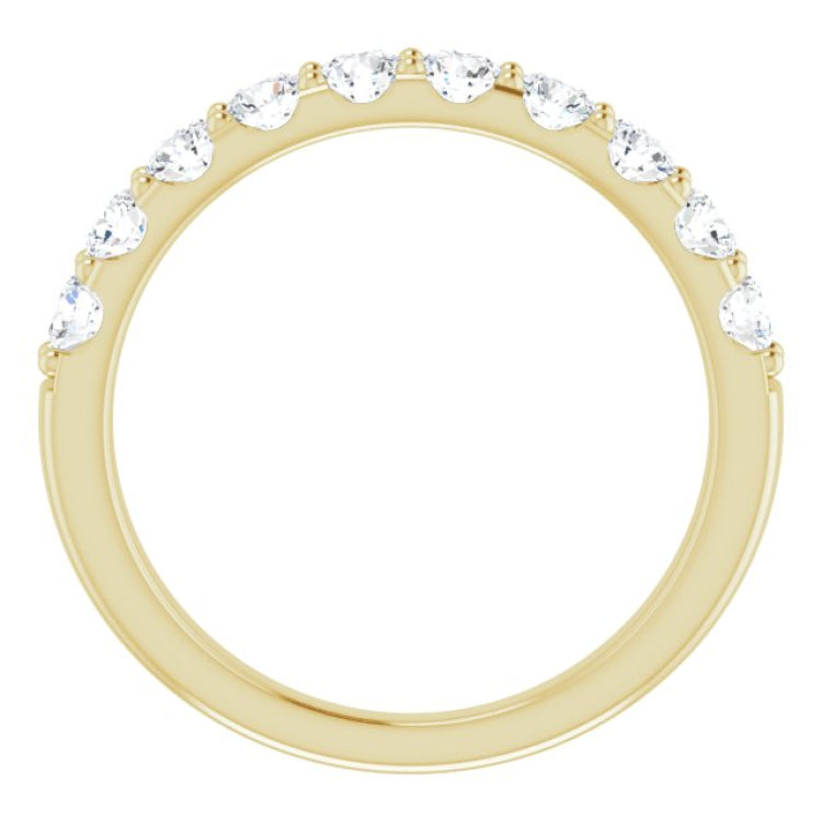 14K Yellow 3/4 CTW Natural Diamond Anniversary Band