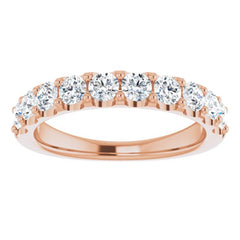 14K Rose 9/10 CTW Natural Diamond Anniversary Band