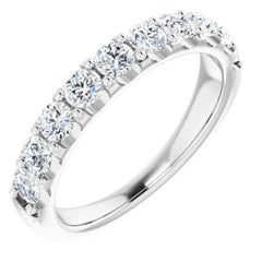 Platinum 9/10 CTW Natural Diamond Anniversary Band