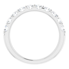 Platinum 9/10 CTW Natural Diamond Anniversary Band