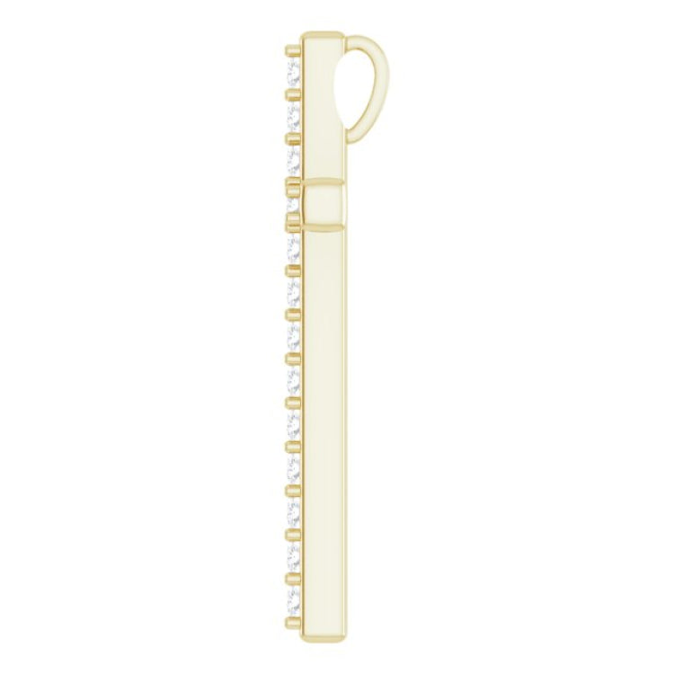 14K Yellow 5/8 CTW Natural Diamond Cross Pendant