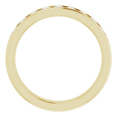 14K Yellow 3/4 CTW Natural Diamond Band