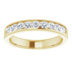 14K Yellow 3/4 CTW Natural Diamond Band
