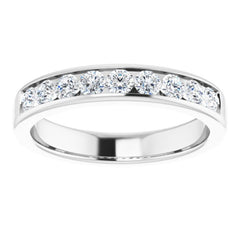 Platinum 3/4 CTW Natural Diamond Band