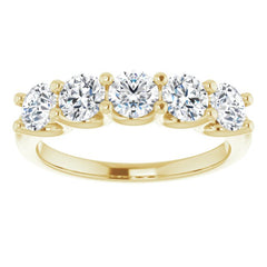 14K Yellow 1 1/3 CTW Natural Diamond Anniversary Band