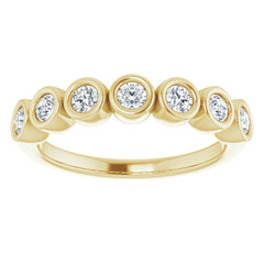 14K Yellow 3/8 CTW Natural Diamond Anniversary Band