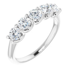 14K White 1 CTW Natural Diamond Anniversary Band