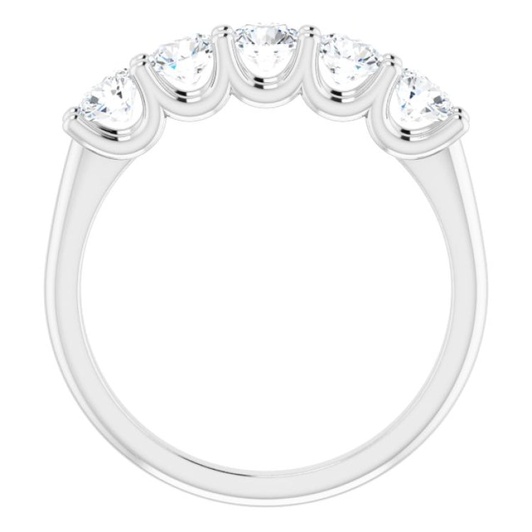 Platinum 1 CTW Natural Diamond Anniversary Band