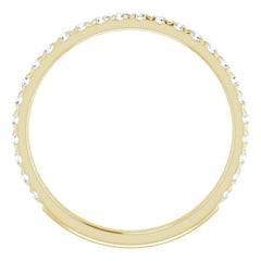 14K Yellow 1/3 CTW Natural Diamond French-Set Anniversary Band