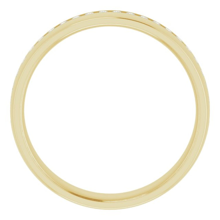 14K Yellow 3/8 CTW Natural Diamond Band