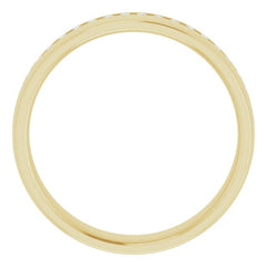 14K Yellow 3/8 CTW Natural Diamond Band