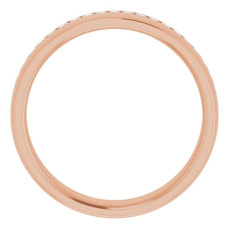 14K Rose 5/8 CTW Diamond Band