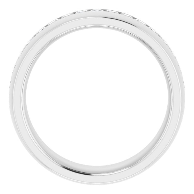 14K White 1 CTW Natural Diamond Band