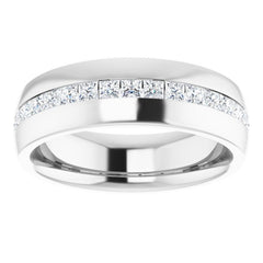 14K White 1 CTW Natural Diamond Band