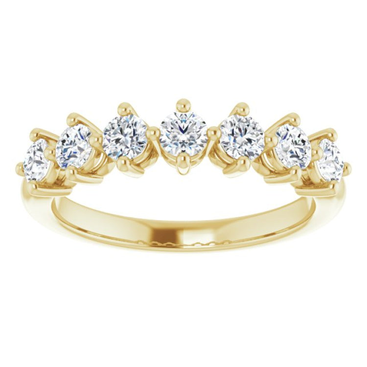 14K Yellow 3/4 CTW Natural Diamond Anniversary Band