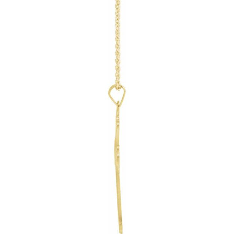 14K Yellow Cross 18" NEcklace