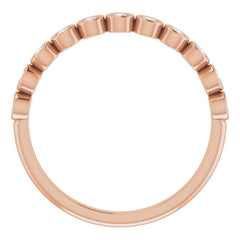 14K Rose 1/5 CTW Natural Diamond Anniversary Band