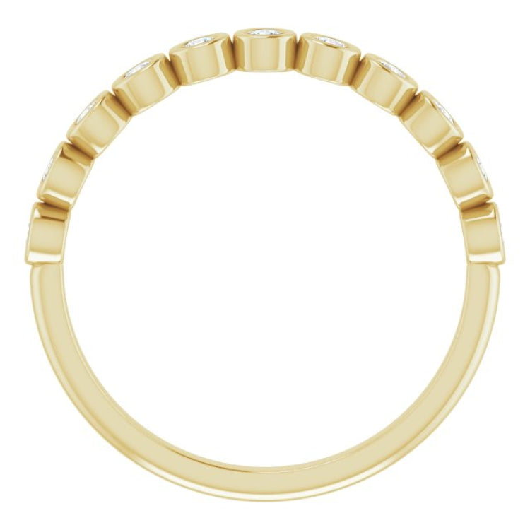 14K Yellow 1/5 CTW Natural Diamond Anniversary Band