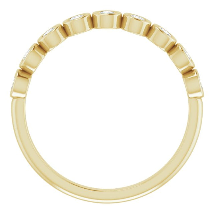 14K Yellow 1/4 CTW Natural Diamond Anniversary Band