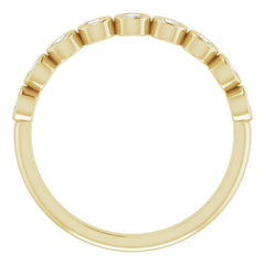 14K Yellow 1/4 CTW Natural Diamond Anniversary Band