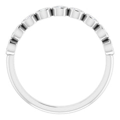 Platinum 1/4 CTW Natural Diamond Anniversary Band