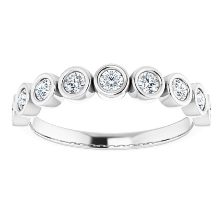 14K White 1/2 CTW Natural Diamond Anniversary Band