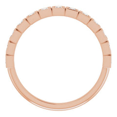 14K Rose 1/3 CTW Natural Diamond Anniversary Band