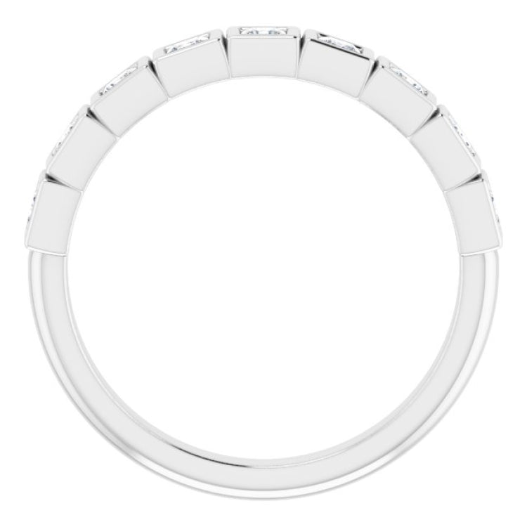 14K White 5/8 CTW Natural Diamond Anniversary Band