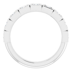 14K White 3/4 CTW Natural Diamond Anniversary Band