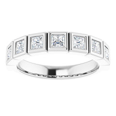 14K White 3/4 CTW Natural Diamond Anniversary Band