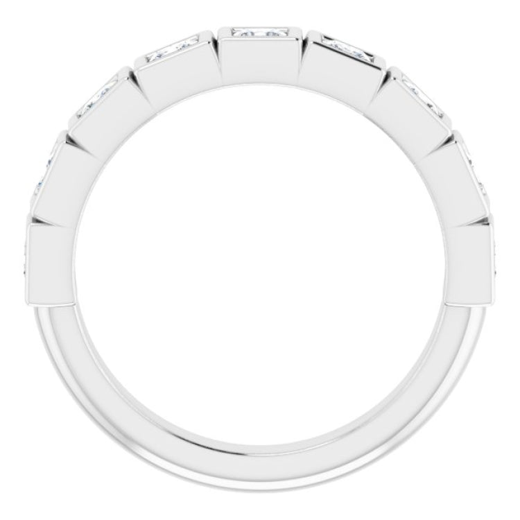 Platinum 3/4 CTW Natural Diamond Anniversary Band