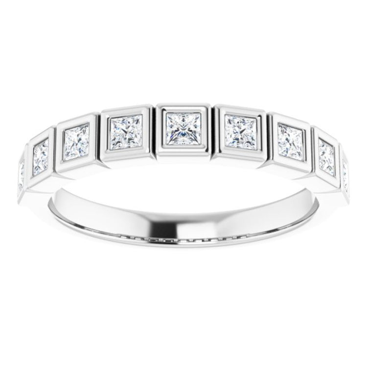 Platinum 1/2 CTW Natural Diamond Anniversary Band