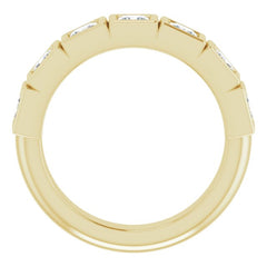 14K Yellow 1 1/8 CTW Natural Diamond Anniversary Band