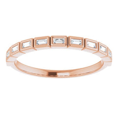 14K Rose 1/6 CTW Natural Diamond Anniversary Band