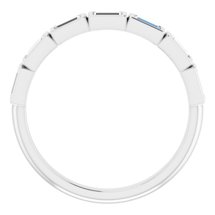 14K White 1/2 CTW Natural Diamond Anniversary Band