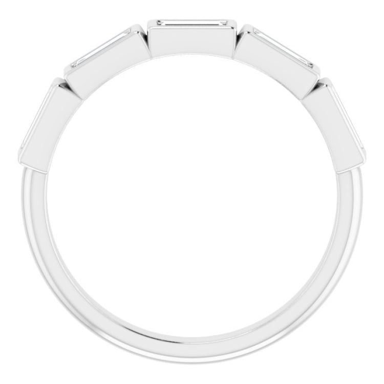 Platinum 1/2 CTW Natural Diamond Anniversary Band