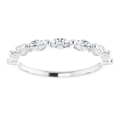 14K White 1/2 CTW Natural Diamond Anniversary Band