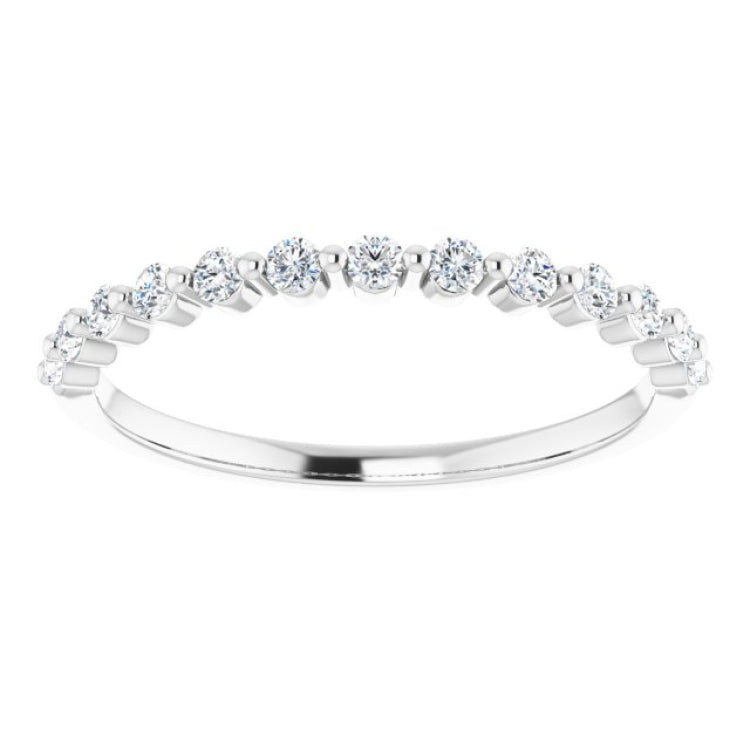 14K White 1/5 CTW Natural Diamond Anniversary Band
