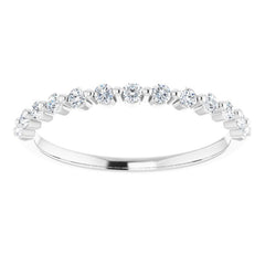 14K White 1/5 CTW Natural Diamond Anniversary Band