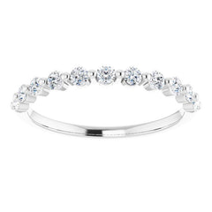 14K White 1/3 CTW Natural Diamond Anniversary Band