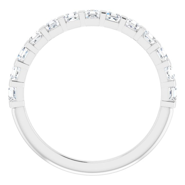 14K White 5/8 CTW Natural Diamond Anniversary Band