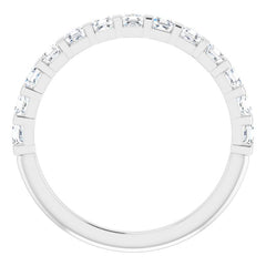 14K White 5/8 CTW Natural Diamond Anniversary Band