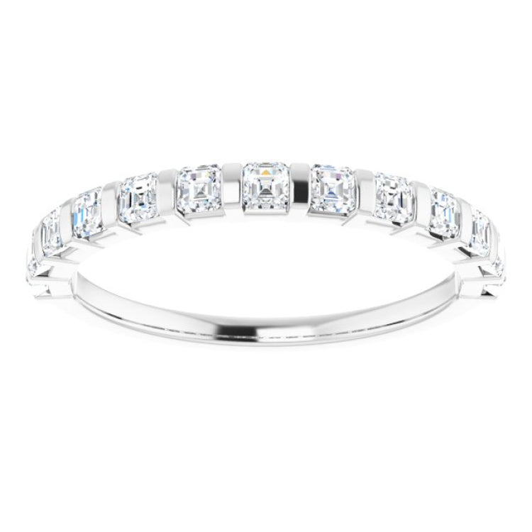 14K White 5/8 CTW Natural Diamond Anniversary Band