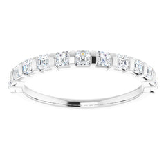14K White 5/8 CTW Natural Diamond Anniversary Band