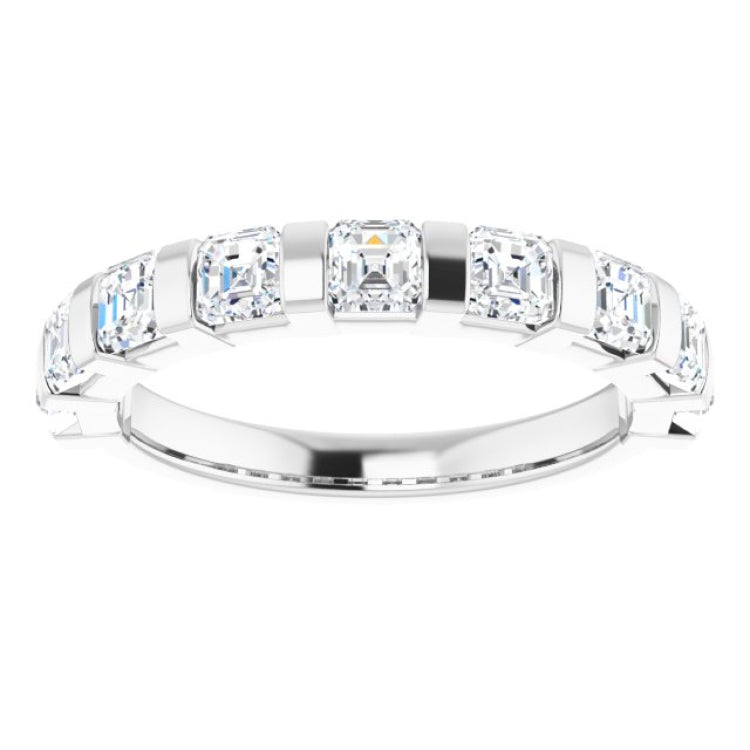 Platinum 1 3/8 CTW Natural Diamond Anniversary Band