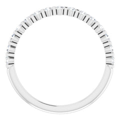 14K White 1/4 CTW Natual Diamond Anniversary Band