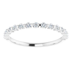 14K White 1/4 CTW Natual Diamond Anniversary Band